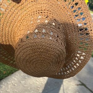 Time and Tru Tan Wide-Brim Hat